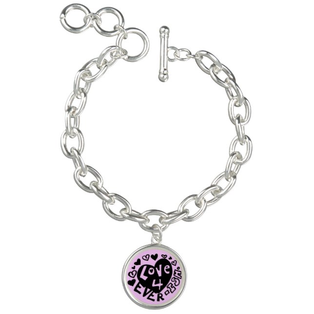 Love 4Ever Ish Charm Bracelet | Pink (Product)