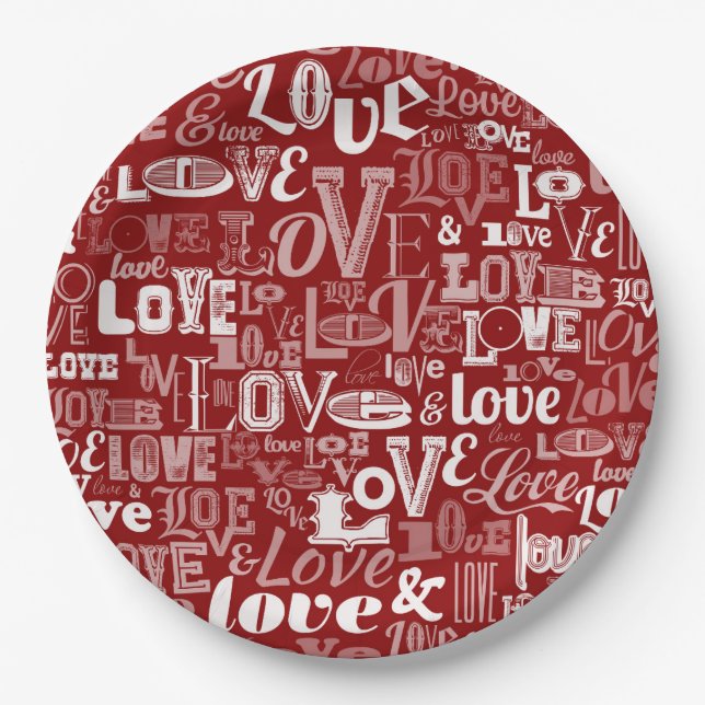 Love 5 paper plates (Front)