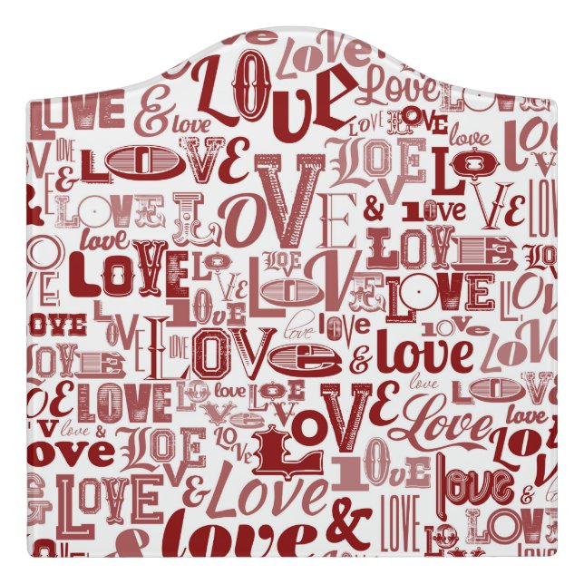 Love 6 door sign (Large Crest Front)