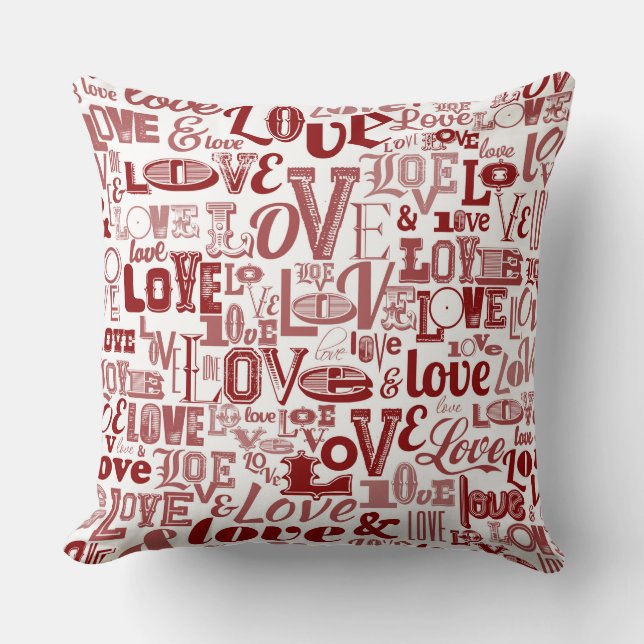 Love 6 throw pillow (Front)