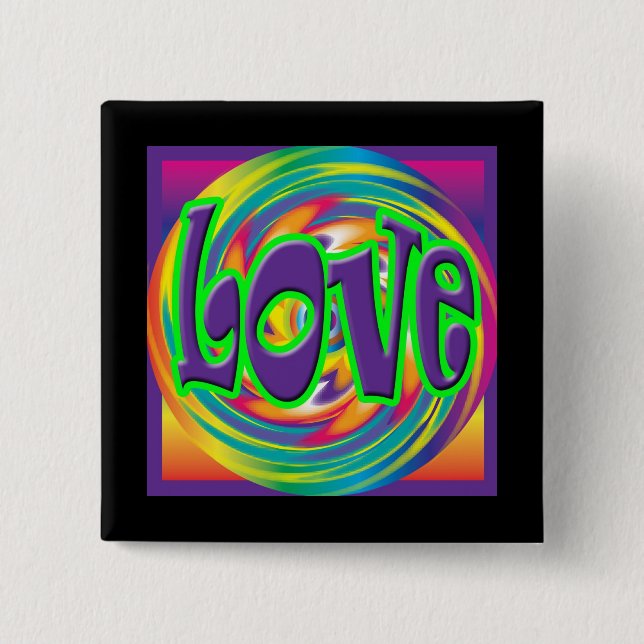Love '70s Style Button (Front)