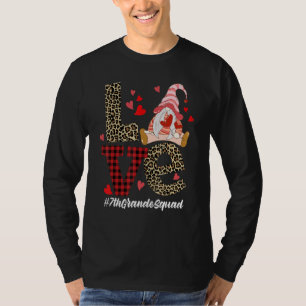 Love 7th Grade Squad Gnome Leopard Buffalo Plaid V T-Shirt
