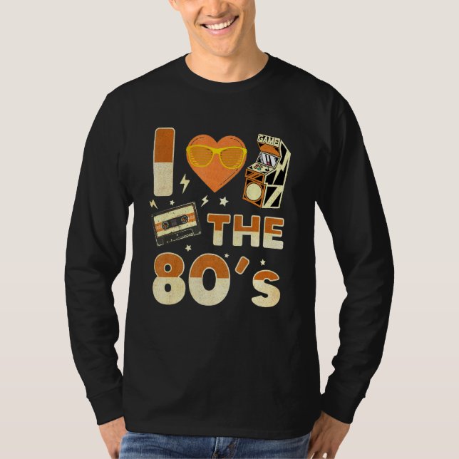 Love 80s Retro Vintage Gamer Gaming T-Shirt (Front)