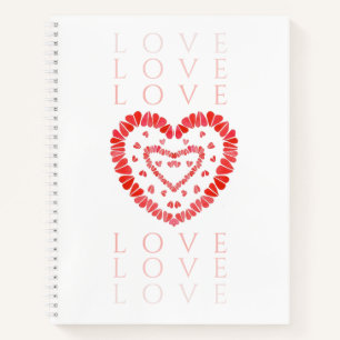 LOVE 8.5x11 Spiral Notebook