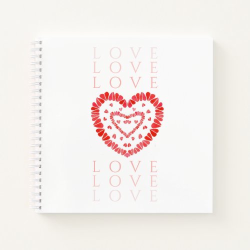 LOVE 85x85 Spiral Notebook