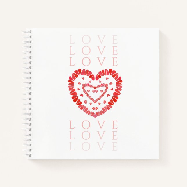 LOVE 8.5x8.5 Spiral Notebook (Front)