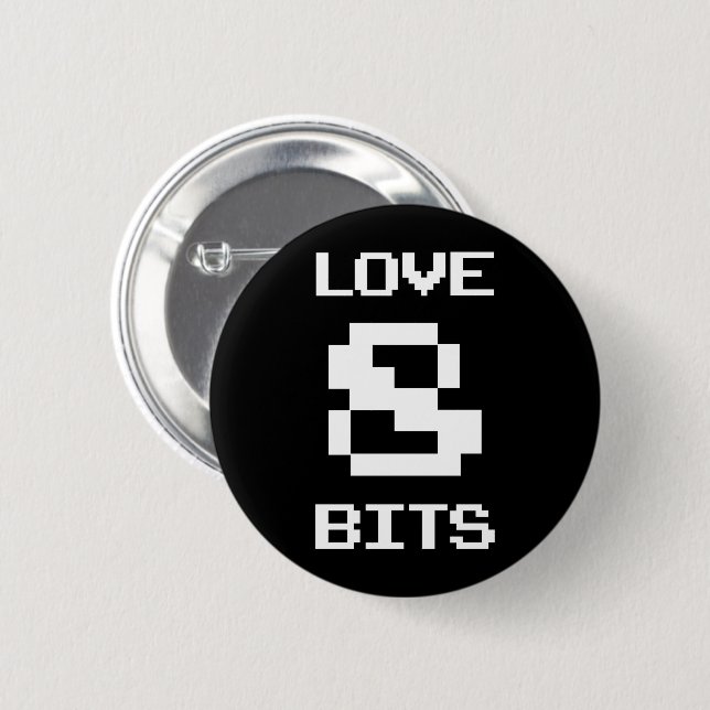 Love 8 Bits Button (Front & Back)