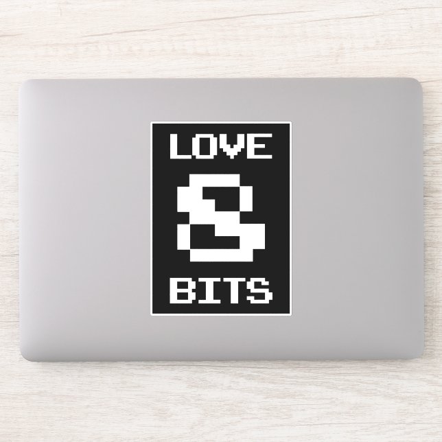Love 8 Bits Sticker (Computer)