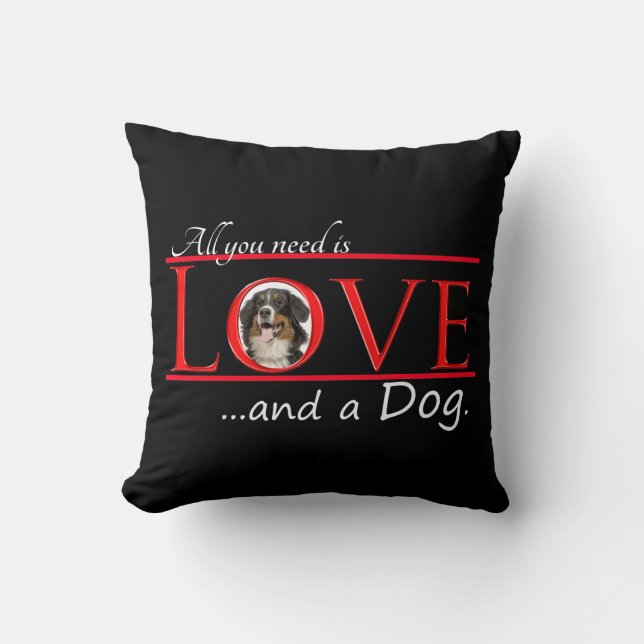 Love a Bernese Mt. Dog Pillow (Front)