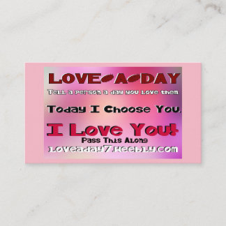 Love-a-Day Business Cards