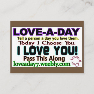 Love-a-Day Business Cards