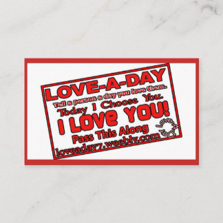 Love-a-Day Business Cards