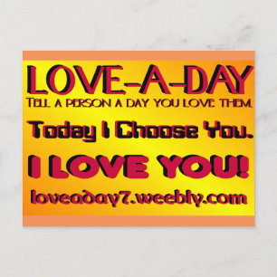 Love A Day Post Card