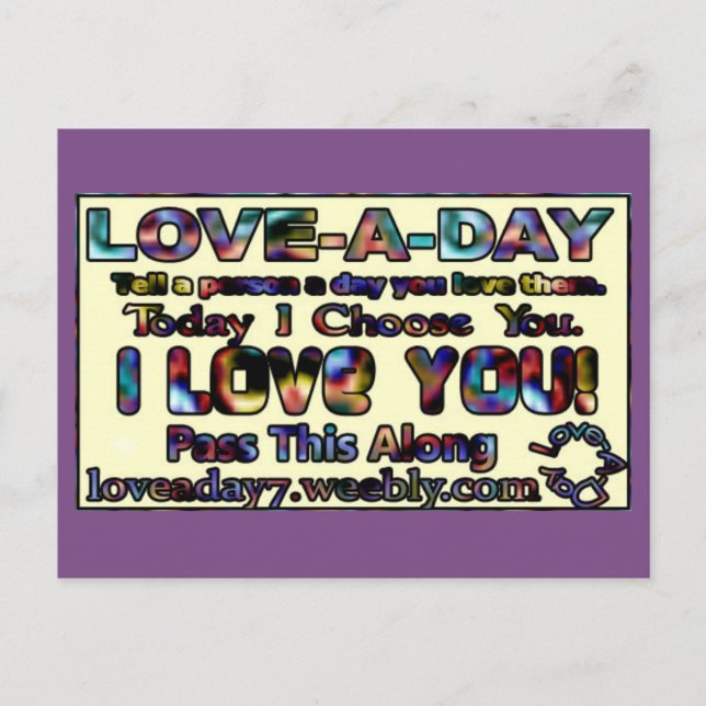 Love-a-Day Post Cards (Front)