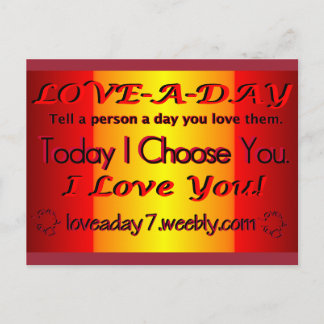 Love A Day Postcard