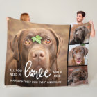 LOVE & a DOG Personalized Dog Lover Photo Collage