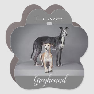 “Love a Greyhound” Car Magnet