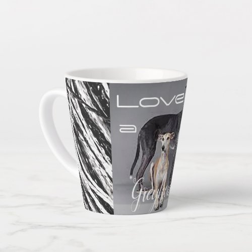 Love a Greyhound   Latte Mug