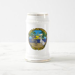 LOVE A GREYHOUND THEY RULE! BEER STEIN