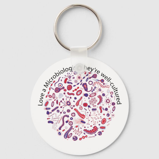 Love a Microbiologist Keychain (Front)