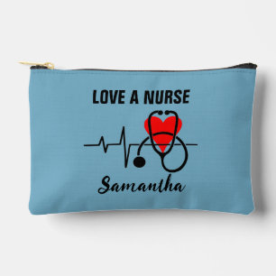 Love a Nurse Heart Stethoscope Design Accessory Pouch