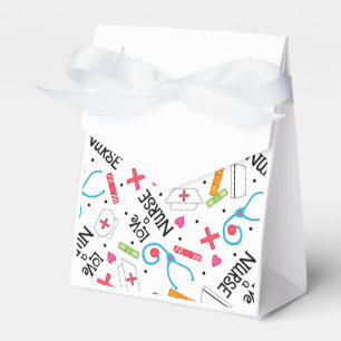 Love A Nurse Whimsy Word Art White Favor Boxes