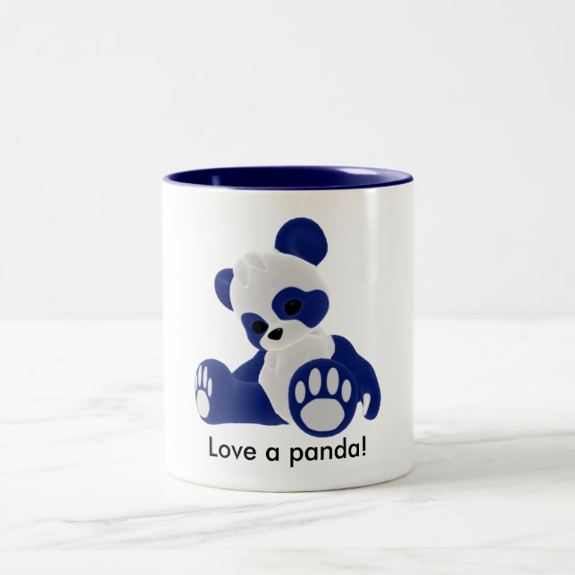 Love a panda! Two-Tone coffee mug (Center)