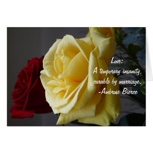 Love: A temporary insanity... Cards (Front Horizontal)