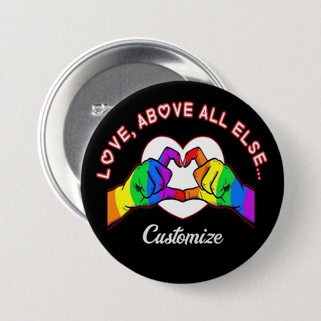 Love Above All Else Button (Front & Back)