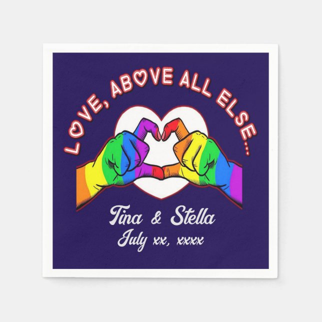Love Above All Else Napkins (Front)