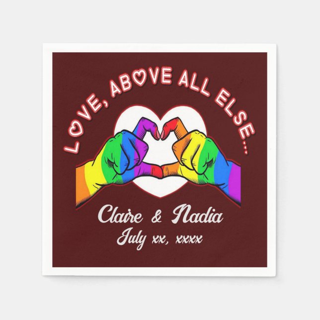 Love Above All Else Napkins (Front)