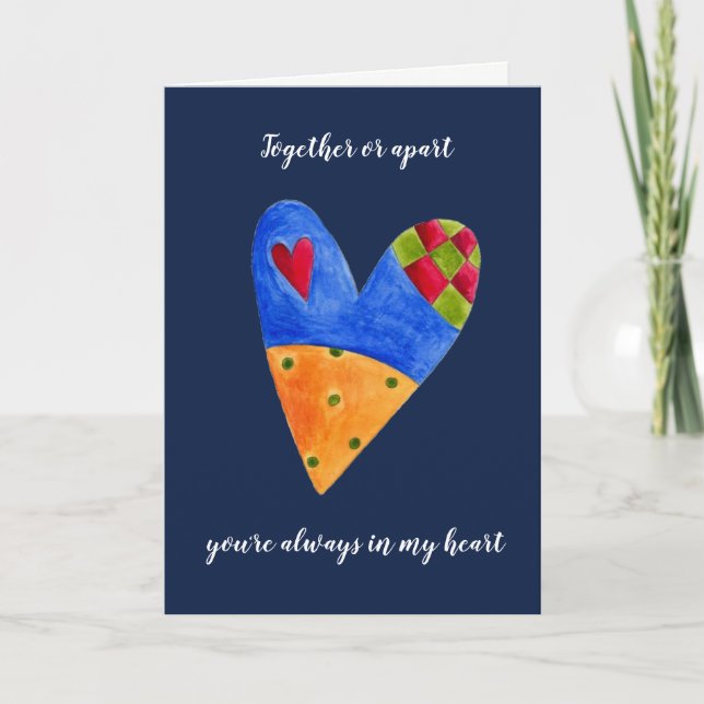 Love Across the Miles Christmas Holiday Greeting Card (Front)