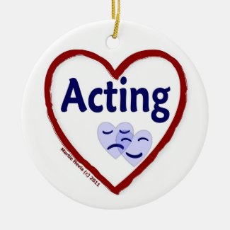 Love Acting Ceramic Ornament