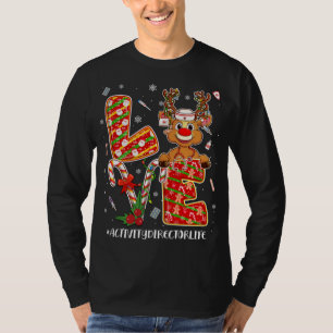 Love Activity Director Life Christmas Pajamas Nurs T-Shirt