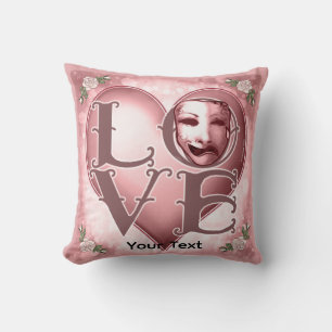 LOVE Actor Mask Throw Pillow