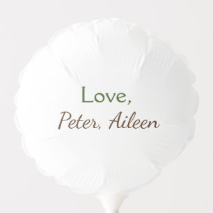 love add name simple minimal editable text rustic balloon
