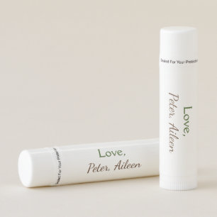 love add name simple minimal editable text rustic lip balm