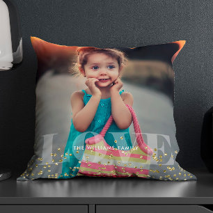 Love Add Your Personal Photo Throw Pillow