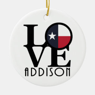 LOVE Addison Ceramic Ornament
