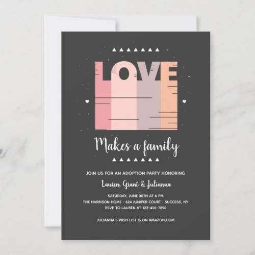 Love Adoption Party Invitation