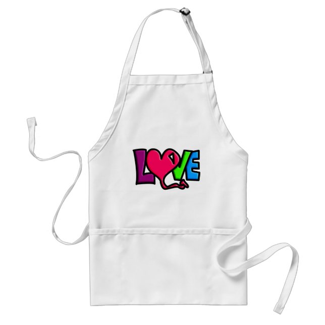 Love  adult apron (Front)