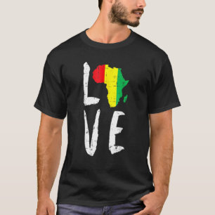 Love Africa Black History Month African American M T-Shirt