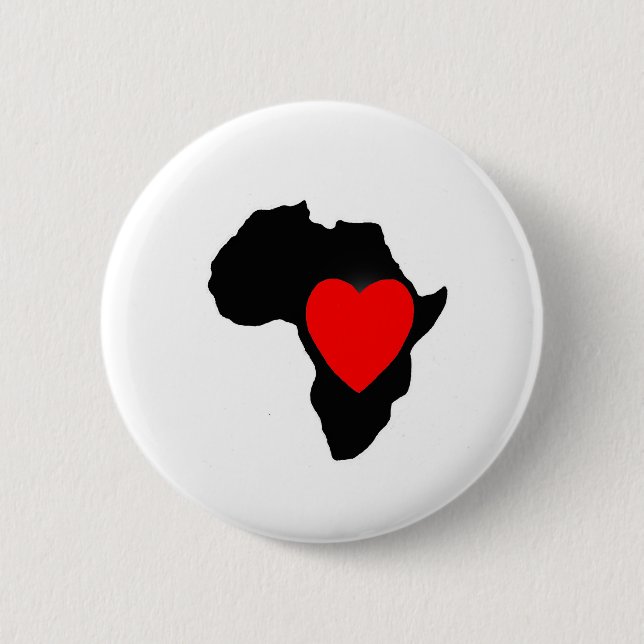 LOVE Africa Button, Africa, Button, Pinback Button (Front)