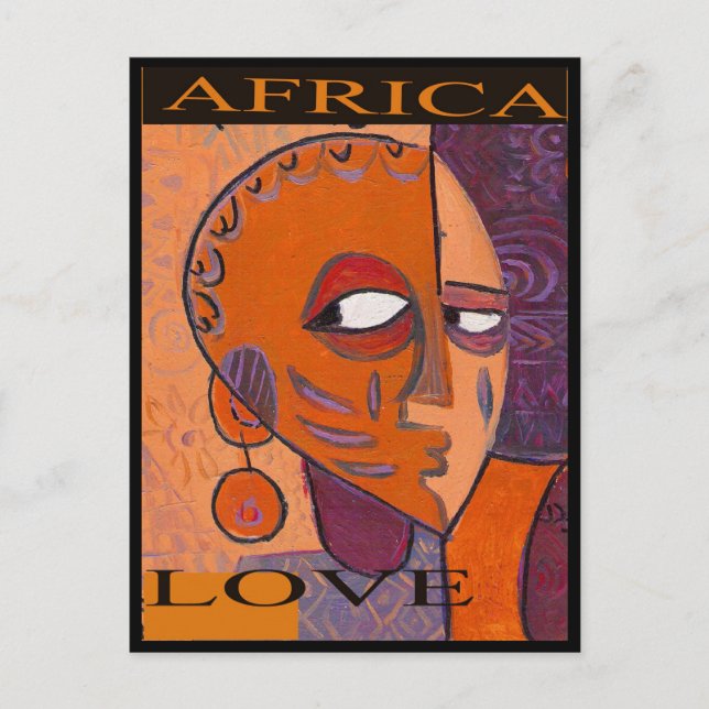 LOVE AFRICA POSTCARD BY MOJISOLA AGBADAMOSI OKUBUL (Front)