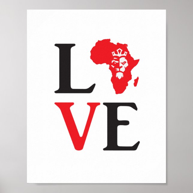 Love Africa Shirt – African Pride Love Design Poster (Front)