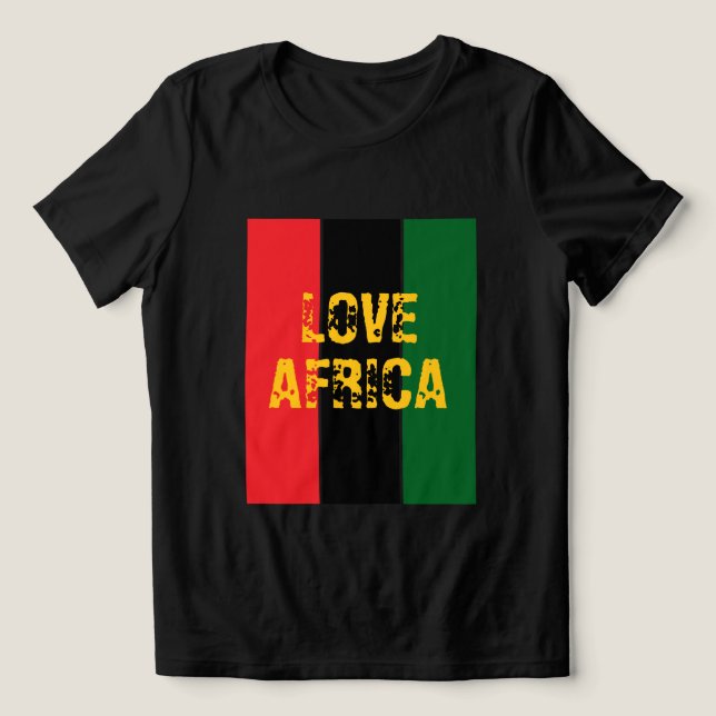 Love Africa T-Shirt Tri-Blend Shirt (Design Front)