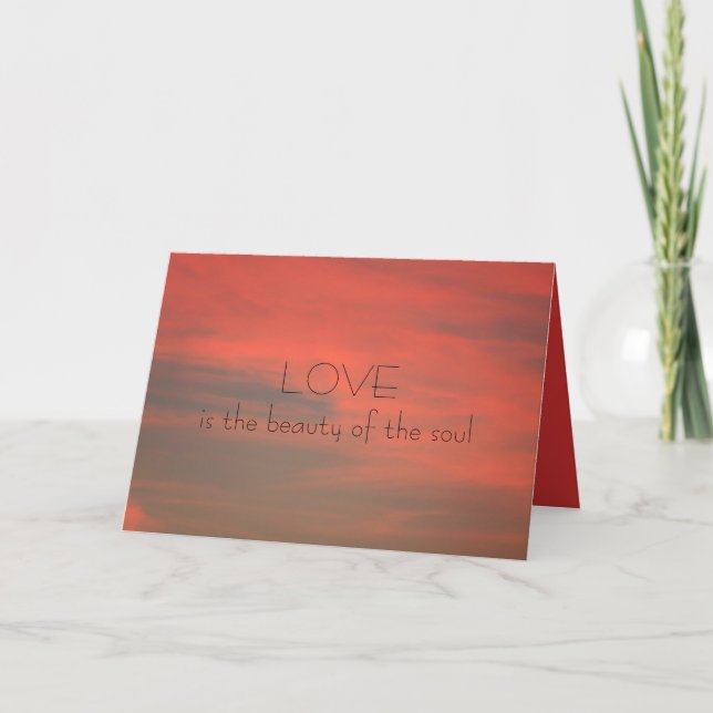Love Against a Red Sky Valentine Card (Front)