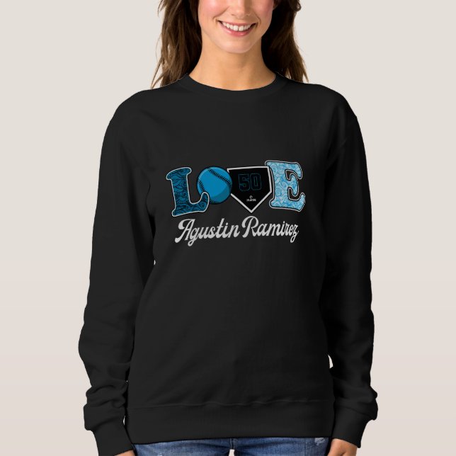 Love Agustin Ramirez Miami Baseball MLBPA Sweatshirt (Front)