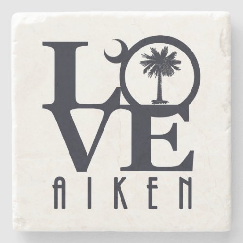LOVE Aiken SC Stone Coaster