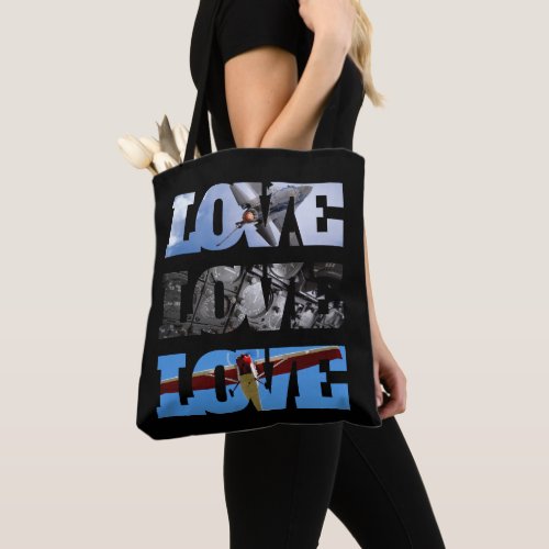 LOVE AirplaneBirthdayGifts for her Tote Bag